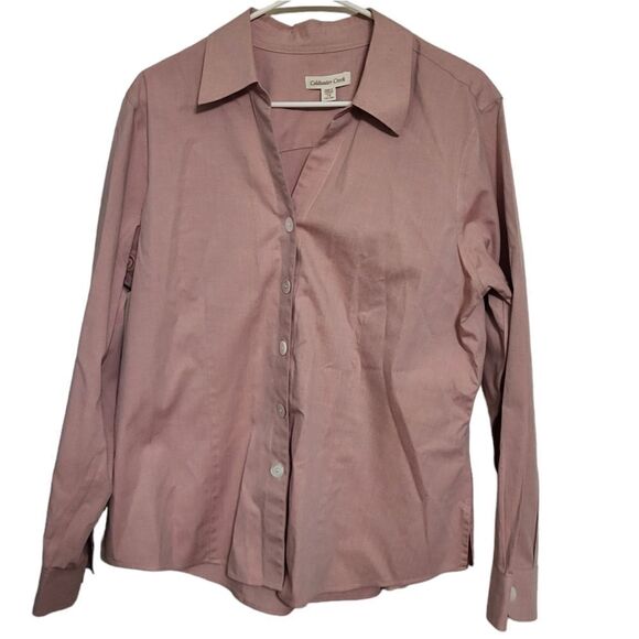 Coldwater Creek Dusty Rose 100% Cotton Button Down Shirt, Plus Size 1X - Picture 1 of 5